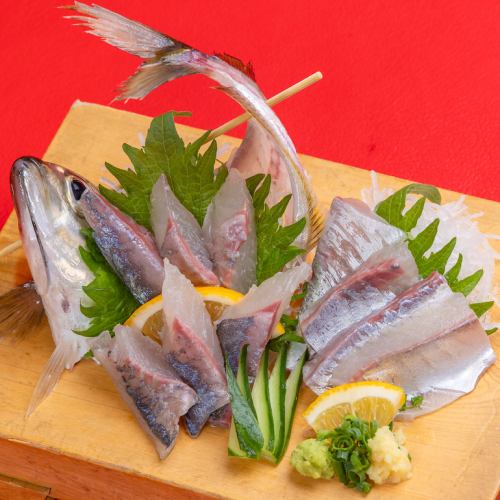 Live-killed! Kyushu horse mackerel sashimi