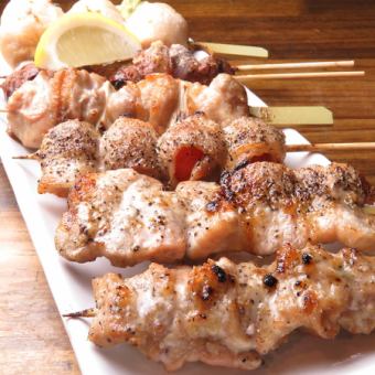 [Reservations accepted for 5 or more people] Yakitori platter, Miyano fried chicken, soba noodles, and 5 other dishes, all with 2 hours of all-you-can-drink! 5,000 yen
