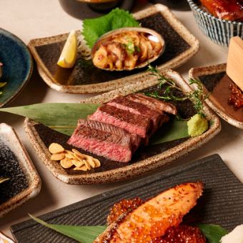 【豪華】全11品鰤の葱しゃぶ,牛ステーキ,お刺身や天ぷら『極上コース』2H飲放題付6980→5980円