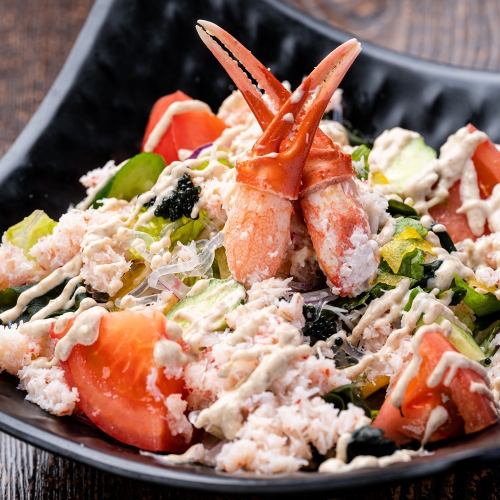 Salad with plenty of crab