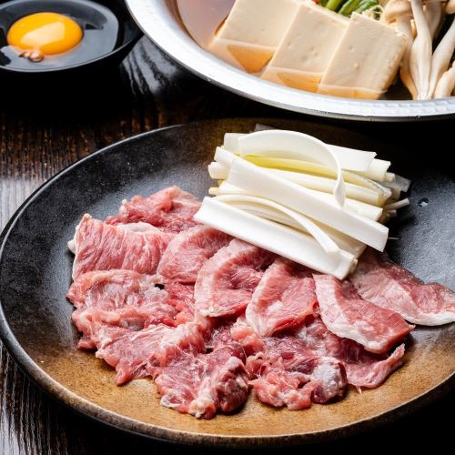 Tuna cheek meat sukiyaki pot