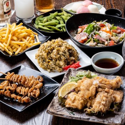 [2 hours all-you-can-eat and drink with draft beer] A hearty meal! A total of 7 dishes including 4 types of all-you-can-eat "Full Stomach Course"