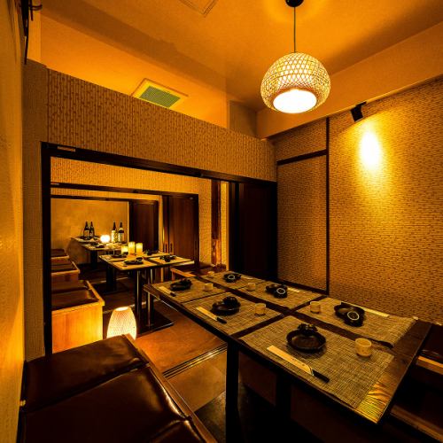 ◆From small groups to large groups◆For those looking for a private room izakaya in Shinagawa◎A warm and stylish private room can be used for up to 2 people! Perfect for banquets, drinking parties, and various other occasions at work. ◎