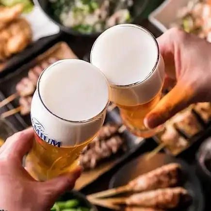 『全60種類以上のドリンクメニュー2時間飲み放題』生ビール、角ハイ、日本酒10種付き2,200円★