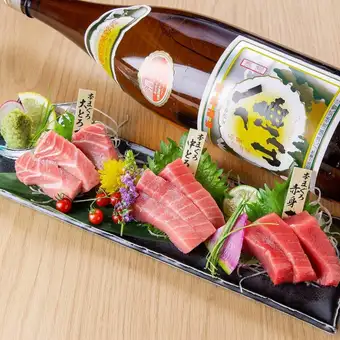 生ビール付【彩コース】厚切り鮮魚や広島県産牡蠣を満喫!2時間飲み放題付4000円〈全8品〉