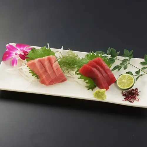 本まぐろ二種盛り 三切