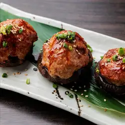 肉厚椎茸の肉詰め焼き