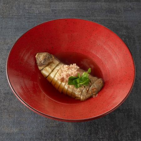 Charcoal grilled white eggplant marinated in soy sauce *This will take about 15 minutes