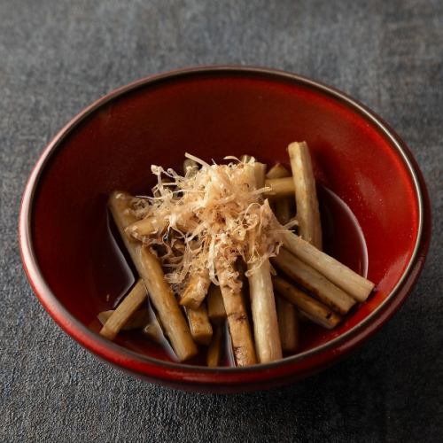 牛蒡の炭火焼き浸し