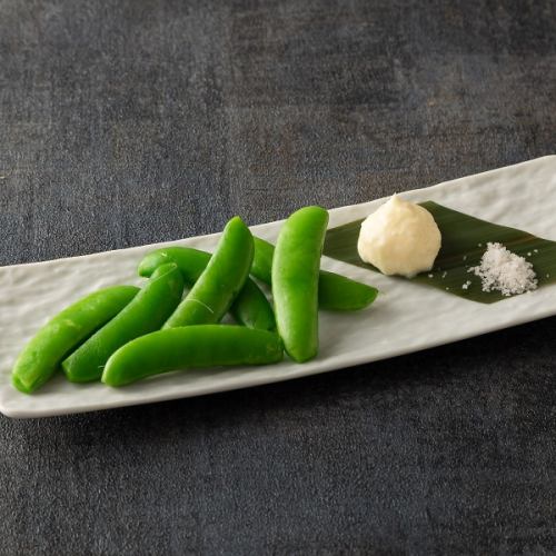 スナップえんどうの塩茹で