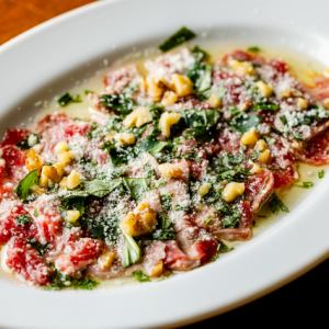 ラムの赤身のカルパッチョ