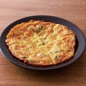 九條韭菜雞蛋湯煎餅