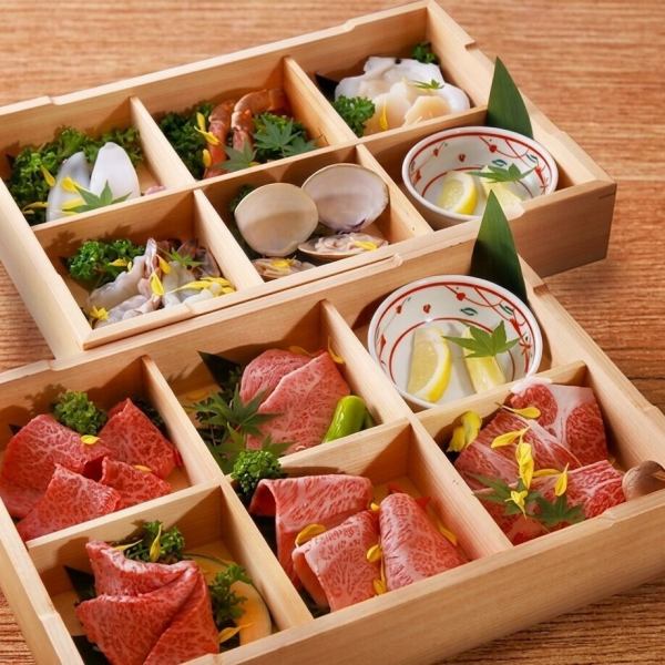 肉質はもちろん目にも楽しい盛り付けのお肉