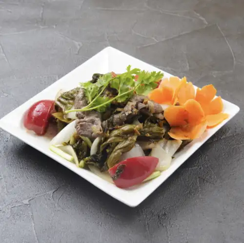 牛肉高菜炒め