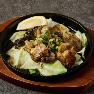 無限鶏はらみ炭焼き鉄板