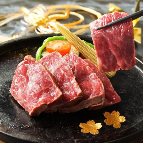 [For lunch banquet] Sirloin stone-grilled, appetizer, sashimi, etc. "Lunch set" with one drink