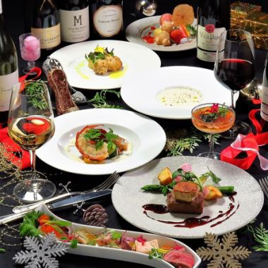 《2025Xmas》乾杯スパ付♪オマール海老ポワレ、牛ホホ肉の赤ワイン煮込み等■20,000円12/24・25