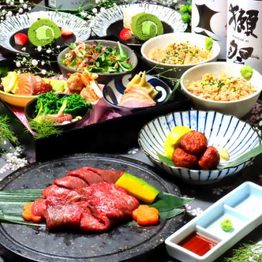 [Friday/before public holidays] "Toba Course" 8 dishes including stone-grilled domestic beef, sashimi, and Satsuma-age (fried fish cakes) with 2 hours of all-you-can-drink for 6,000 yen