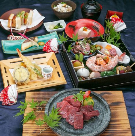 【慶事・顔合わせ】和牛もも肉の石焼き、焼き魚、造里など全9品『環コース』1ドリンク付7000円