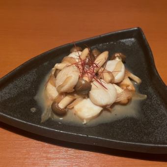 ホタテとキノコのバター焼き