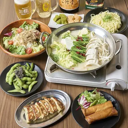 【평일 3H】생맥주 포함 음료 무제한×요리 7품 만두 냄비를 즐길 수 있다♪「입문 코스」※금토 축전 2h, 주말료 550