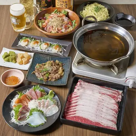 【平日3H】リッチ飲み放題×料理8品 海鮮&肉料理が楽しめる「格別コース」※金土祝前2h週末料550
