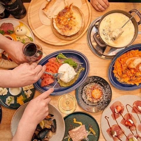 開放感のあるイタリアン☆チーズ料理中心のビストロダイニング