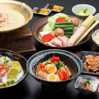 「和菜（わさい）コース」名物料理、水炊きorもつ鍋、選べる〆など　全7品