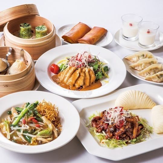 【カジュアル会食コース】◆点心に小皿飲茶等人気の全7品＜2H飲み放題付＞8000円