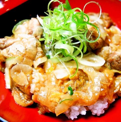Rich oyakodon (with soup)