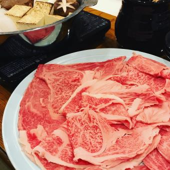 ★Welcome/farewell party★ Premium Genji Wagyu beef hotpot and fresh fish sashimi platter etc. [Genji Wagyu beef hotpot course] 11 dishes for 9,500 yen (including FD and tax)