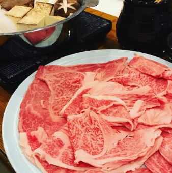 ★Welcome/farewell party★ Premium Genji Wagyu beef hotpot and fresh fish sashimi platter etc. [Genji Wagyu beef hotpot course] 11 dishes for 9,500 yen (including FD and tax)