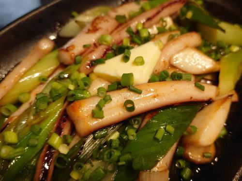 Grilled squid with butter