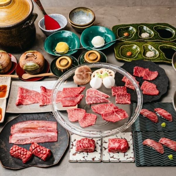 焼肉真柏コース◆黒毛和牛タンやあか牛希少部位など贅沢な全11品を堪能する