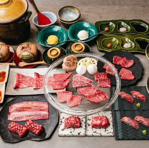 焼肉真柏コース◆黒毛和牛タンやあか牛希少部位など贅沢な全11品を堪能する