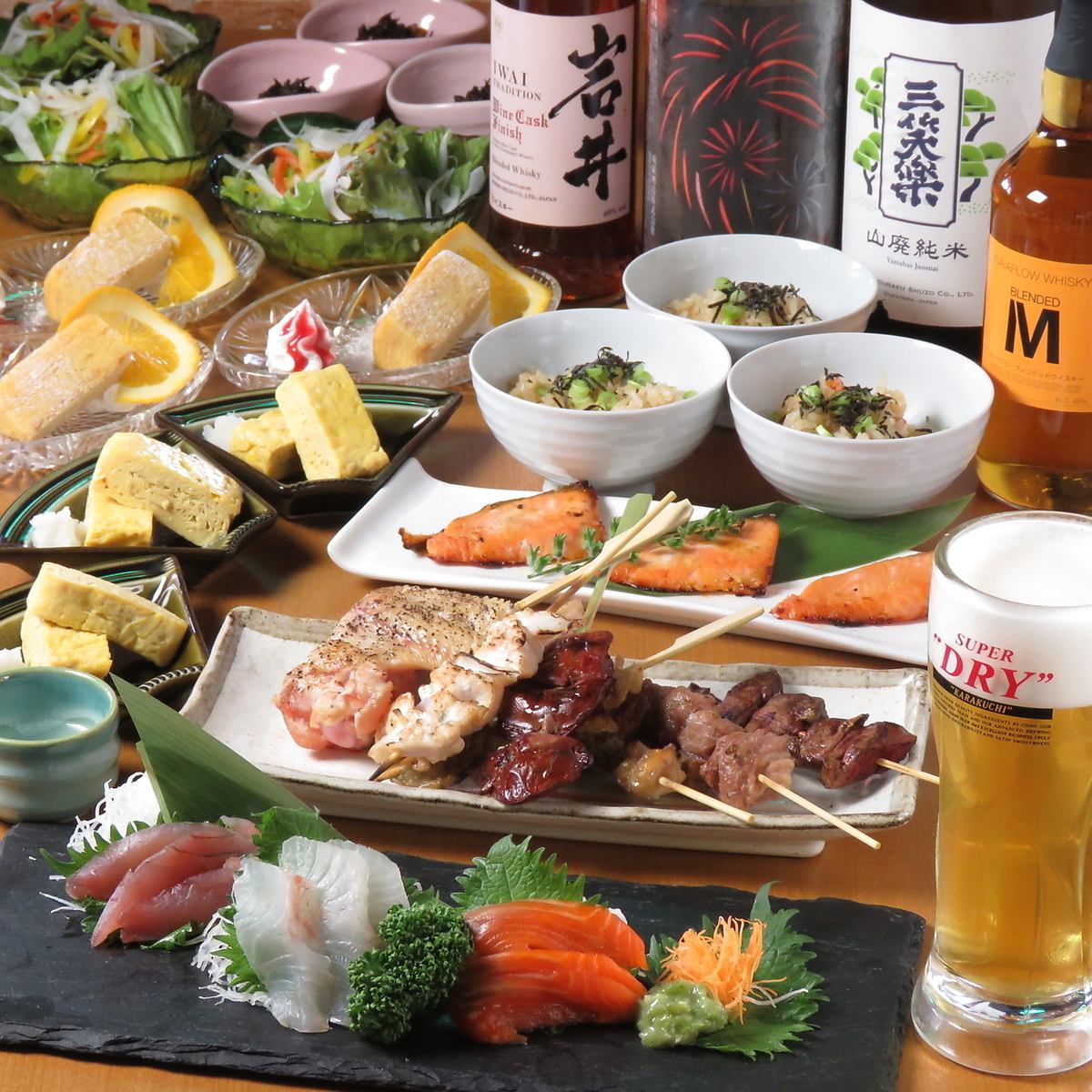 新鮮な魚介類を使ったお刺身など和のコースもございます！