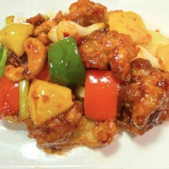 カシューナッツ入り鶏肉炒め