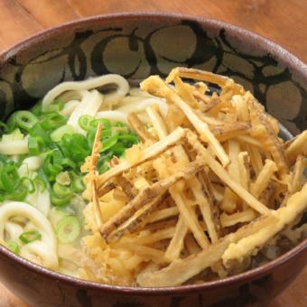 Burdock tempura udon
