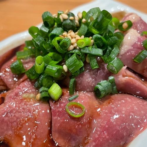 Chicken liver with green onion and sesame salt