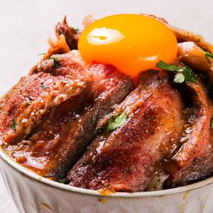 筑波牛のサーロインステーキライス
