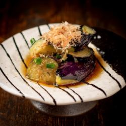 Deep-fried eggplant soaked