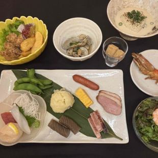 【料理長おすすめコース】飲み放題2.5h付、全14品目