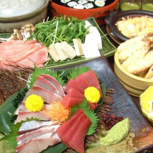 ＋500円でお造り三種盛り