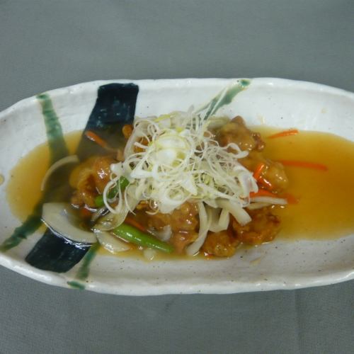 若鶏の甘酢あんかけ