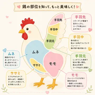 鶏肉のどの部位が好き？一羽丸ごとだから楽しめる味わい
