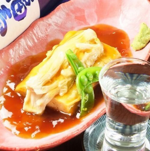 だし巻き玉子の湯葉あんかけ