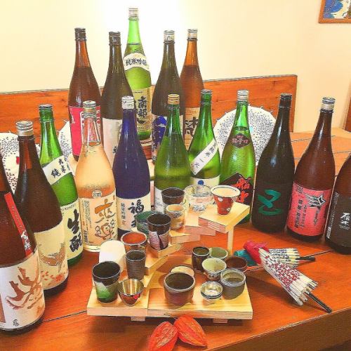 おすすめメニューの日本酒をまずチェック…