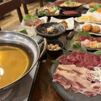 말고기의 밥 냄비 붙어의 호화 뷔페 무제한 6,000 엔 코스 말 자수도 말고기 요리도 확실!