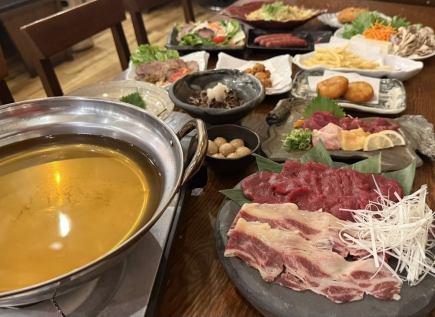 말고기의 밥 냄비 붙어의 호화 뷔페 무제한 6,000 엔 코스 말 자수도 말고기 요리도 확실!