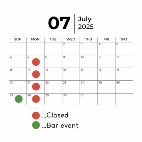 7月スケジュールです🗓️

あっつーい季節になってまいりました！！
湿度が高くジメッとしていて
なかなか爽やかな気分にはなれませんが…☔️

あ！最近、IWAの冷麺のフルーツが🍉になりました♡
夏らしく涼しげな見た目も楽しんでくださいね☀️